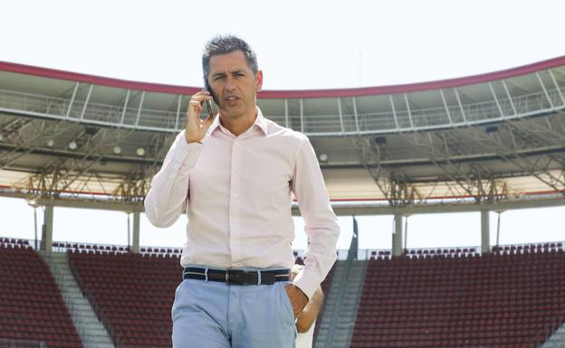 Víctor Alonso en su etapa en el Real Murcia.