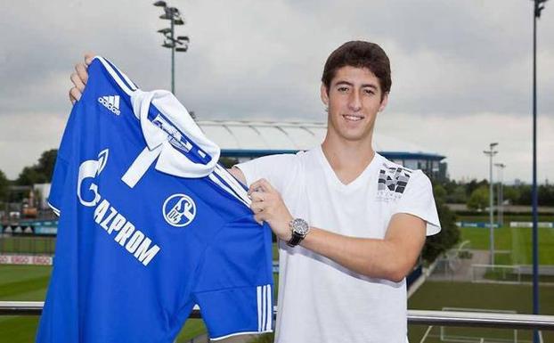 Escudero, en el momento de su presentación con el Schalke.