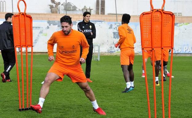 Pallardó entrenando con el Murcia./Vicente Vicéns / AGM