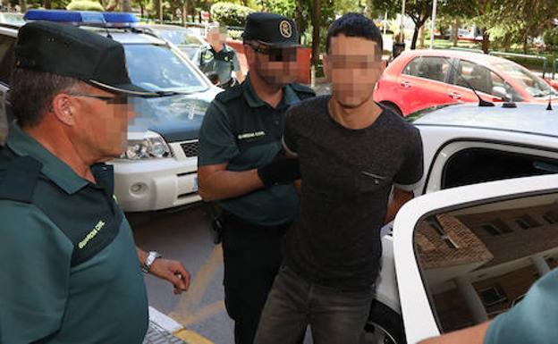 El sospechoso, trasladado este jueves al juzgado.