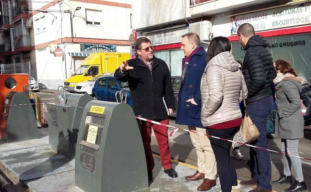 Visita a las obras de la plaza de los Templarios. /SDC