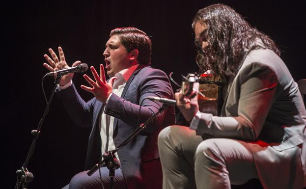 Manuel Cuevas, en la segunda semifinal del Cante de las Minas.