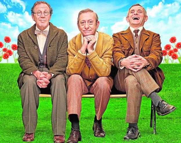 Juan Gea (i), Luis Varela (c) e Iñaki Miramón (d), protagonistas de 'Héroes'.