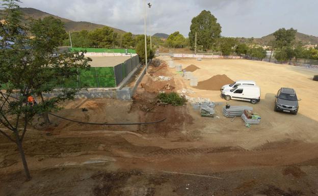 Obras en el colegio del Llano del Beal.