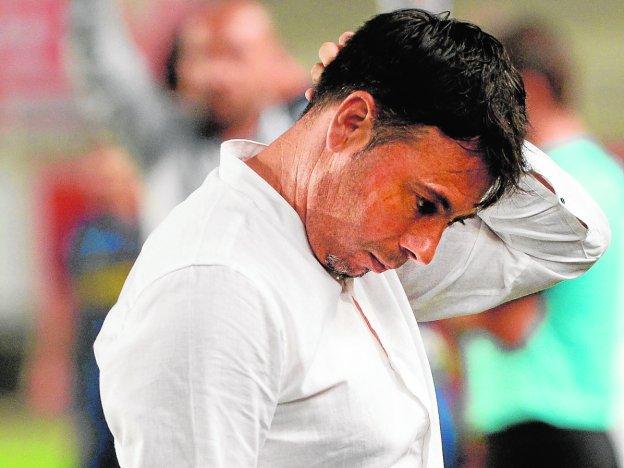 Sanlúcar, el pasado sábado, durante el choque contra el UCAM.