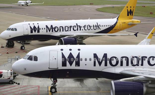 Aviones de Monarch./Efe