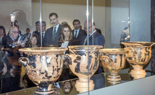 El Rey, en la inauguración del Museo Íbero, en Jaén./José Manuel Pedrosa (Efe)