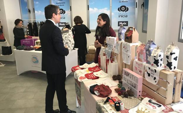 Jesús Pacheco, en la inauguración del nuevo Vivero de Empresas, este martes. /Ayuntamiento de Murcia