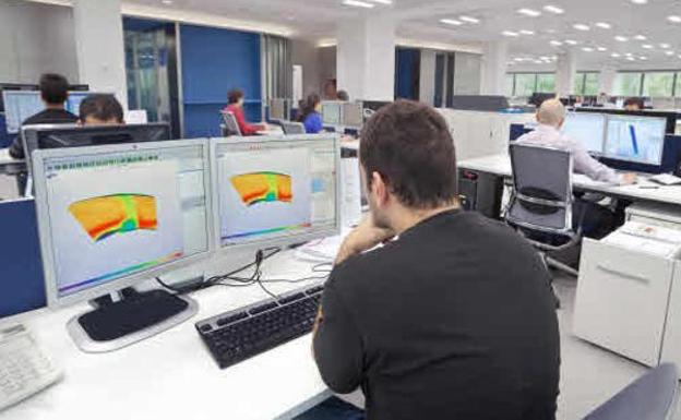 Trabajadores de una oficina/