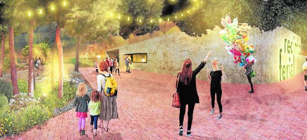 Una recreación virtual que muestra el futuro recinto ferial de San Pedro del Pinatar./LV