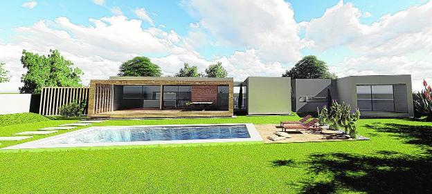 Uno de los chalés ampliables diseñados por los arquitectos de Maza Grupo. / M. G.