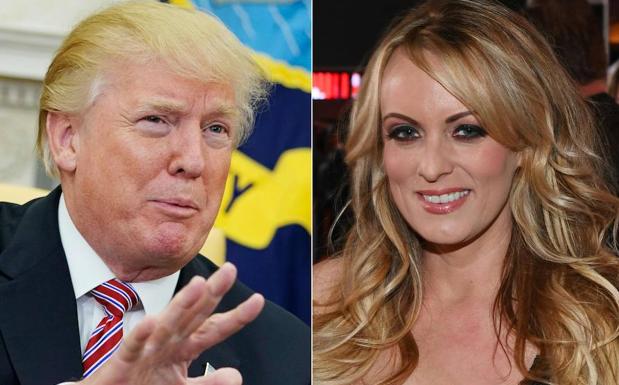 Donald Trump (i) y Stormy Daniels. /AFP