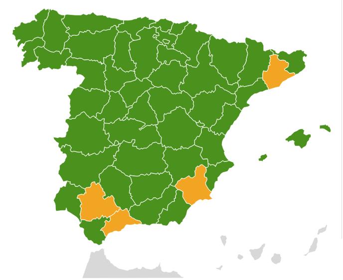 Aviso moderado de presencia de polen procedente del plátano de sombra