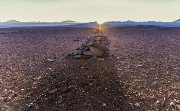 Calendario de piedra en el desierto de Atacama. /AFP