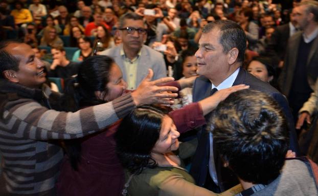 El expresidente de Ecuador, Rafael Correa, en el Campus de la Merced./Guillermo Carrión / AGM