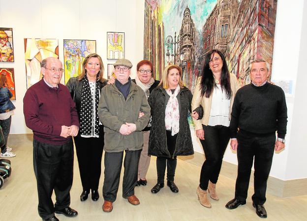 Asensio García, Paca Calvo, José Betanzos, Juani Navarro, Ángeles Ros, Cristina Lloret y Benito Hervás./PABLO SÁNCHEZ / AGM