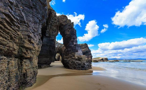 La playa de As Catedrais, en Galicia.