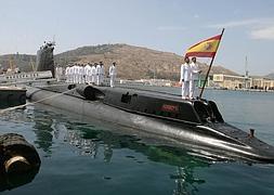 Imagen de archivo del ' Marsopa' durante la ceremonia de dada de baja del submarino. :: PABLO SÁNCHEZ/