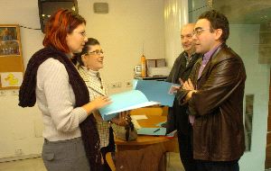 PRESENTACIÓN. Juan Jiménez, Rosa Medina, Mari Ángeles Lirón y Santos Campoy. / P. A. / AGM/