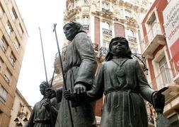 El monumento al procesionista en su nuevo emplazamiento./ A.C/