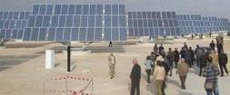 Uno de los 84 huertos solares existentes en la Región; en este caso, el de Los Valientes (Molina de Segura), promovido por la empresa Soltec. :: JUAN LUIS VIVAS/