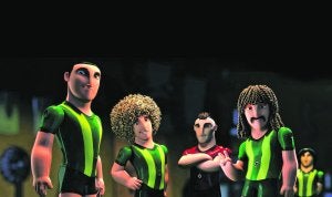 Los protagonistas de 'Futbolín', cinta de animación que ha costado la décima parte que la última creación de la factoría Pixar. ::
R. C./