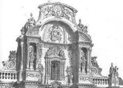 Grabado de M. M. Ronargue Fréres sobre la fachada, del siglo XIX./