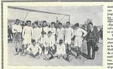 'Once' del Cartagena, con la equipación completamente blanca en un partido de 1920./cedida por juan antonio garcía