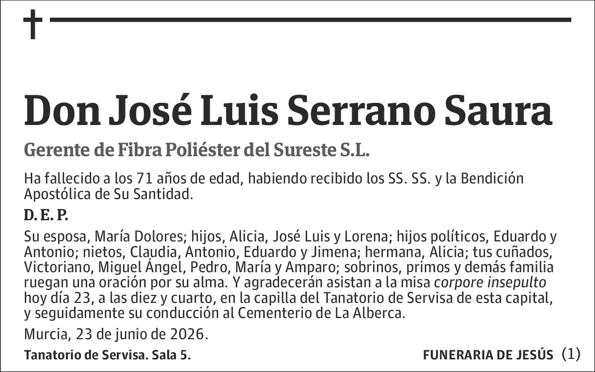 Jose Luis Serrano Saura