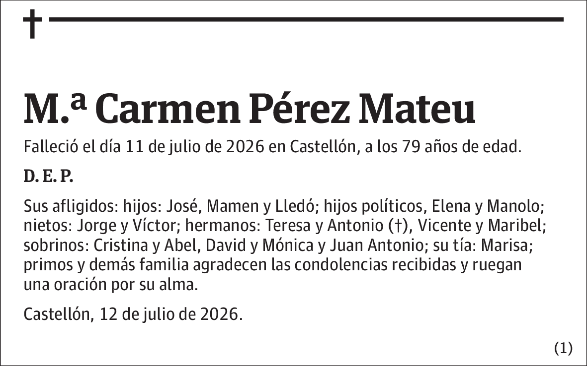 Mª Carmen Pérez Mateu