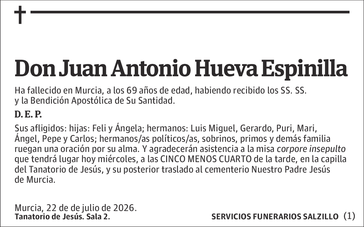 Juan Antonio Hueva Espinilla