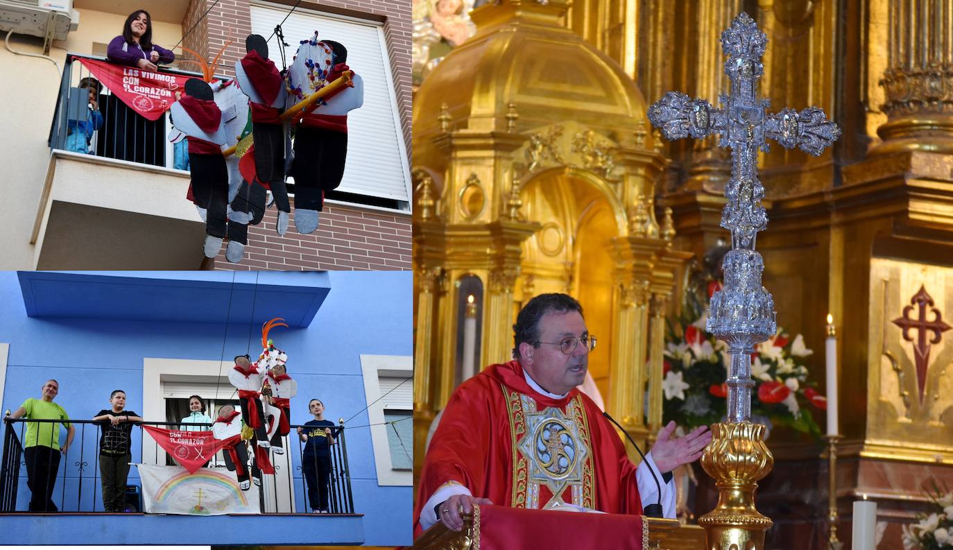 La Vera Cruz sigue bendiciendo desde la basílica aunque no haya rituales ni procesiones ni desfiles