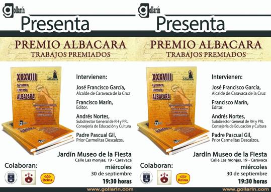 Los jardines del Museo de la Fiesta acogen la presentación del libro con las obras de Albacara 2019