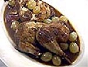 Faisán con uvas al Oporto