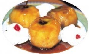 Manzanas caramelizadas al vino