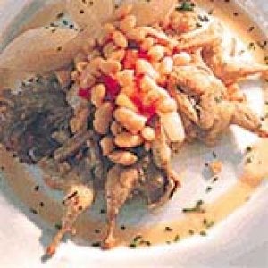 Codornices con alubias de verano