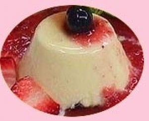 Flan de fresa