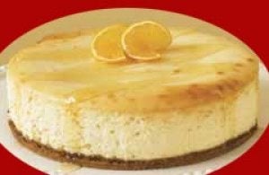 Pastel de queso con naranjay miel