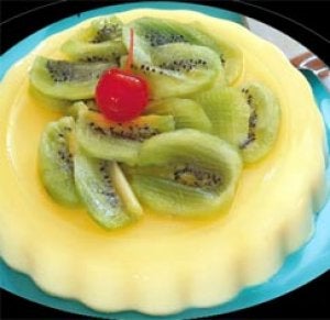 Tarta de piña y kiwi