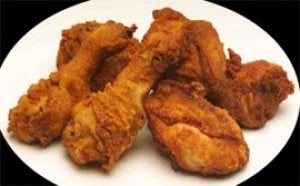 Pollo en adobo frito