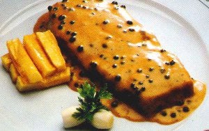 Entrecot a la pimienta verde