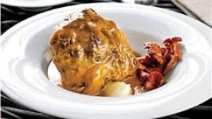 Carrillera de ternera con setas