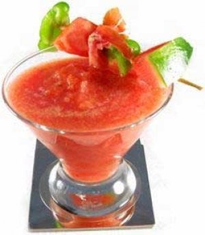 Gazpacho de sandía y fresas