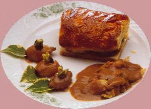 Hojalde de mollejas de pato