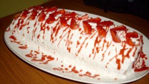 Brazo de gitano de fresas con nata