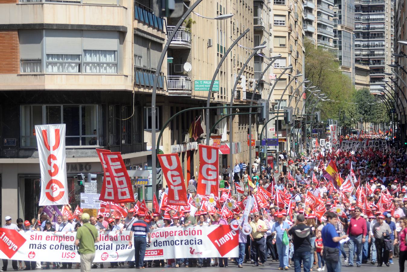 Miles de personas reivindican en Murcia «empleo de calidad»