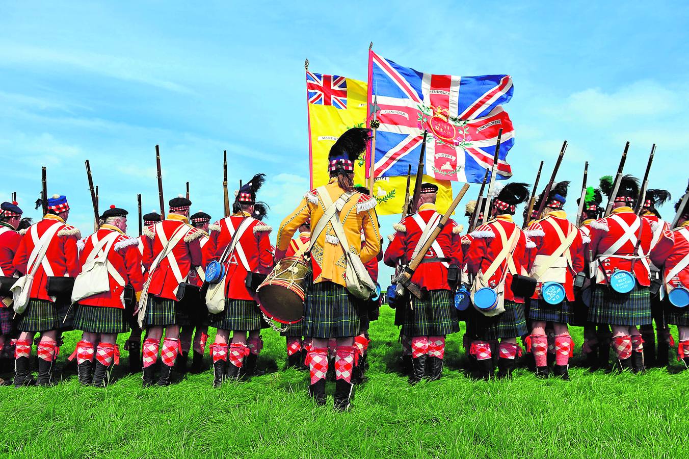 Recreación de la batalla de Waterloo