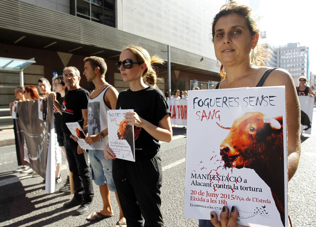 Manifestación antitaurina en Alicante