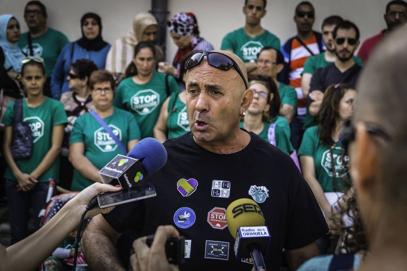 Protesta de la PAH en la puerta del Ayuntamiento