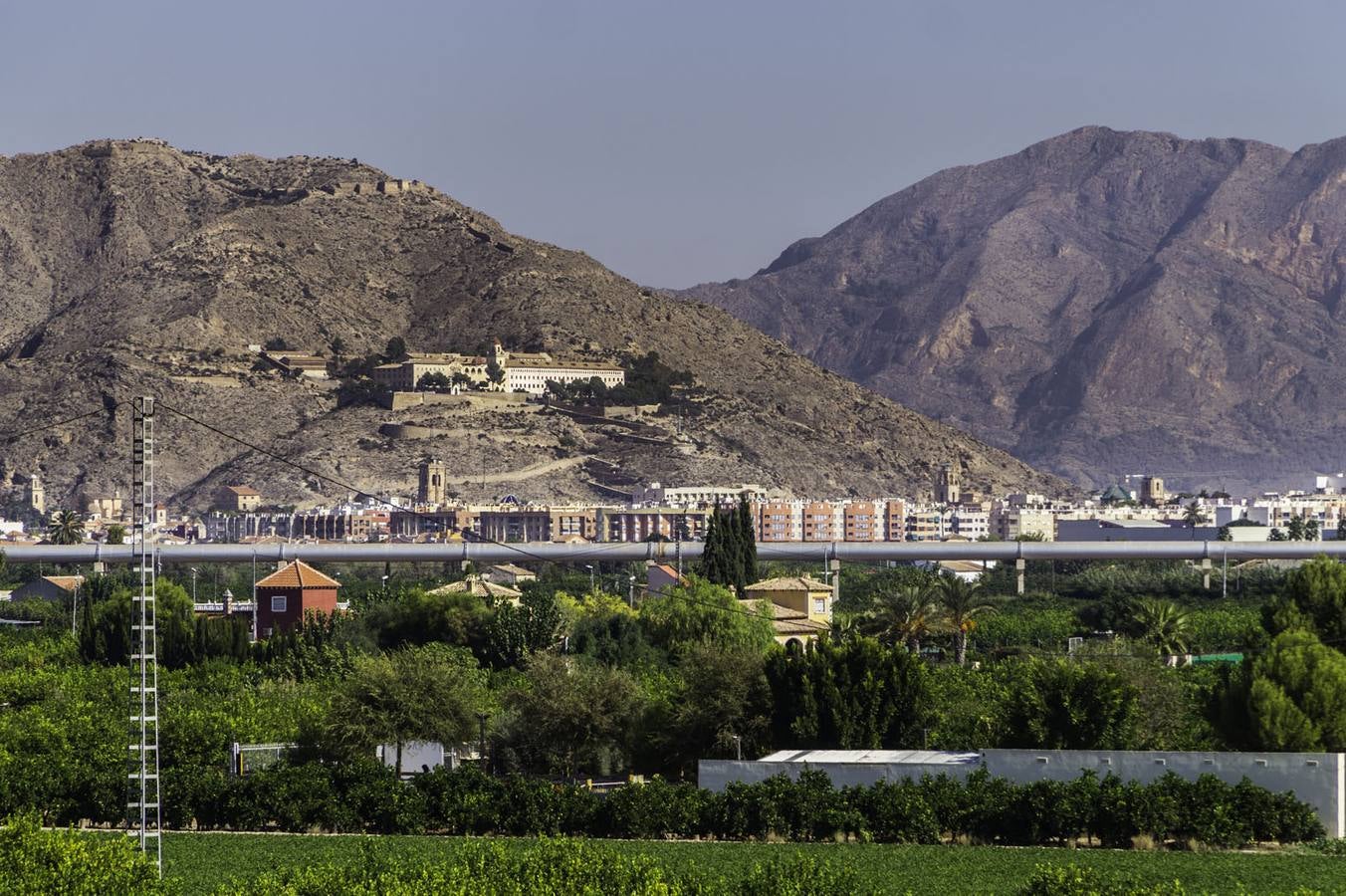 El casco urbano de Orihuela visto desde la zona de Arneva